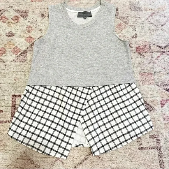 Sunday in Brooklyn• Grey plaid tank top - Picture 9 of 11